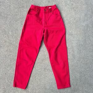 Vintage 90s Newport News Red High Waist Mom Jeans Size 4